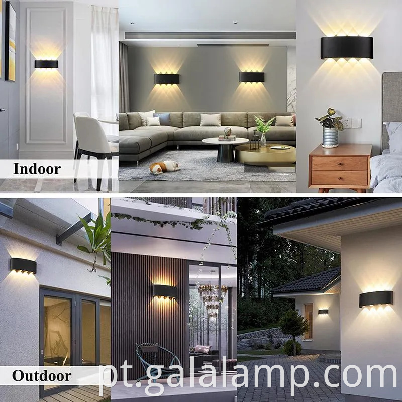 Luzes de parede ao ar livre led elegante para corredor e varanda